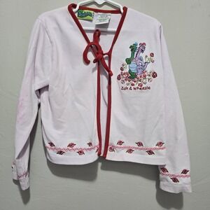 Vintage Dragon Tales Girl Light Pink Cardigan Size 6T